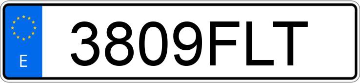 Numer rejestracyjny 3809FLT posiada PEUGEOT 207