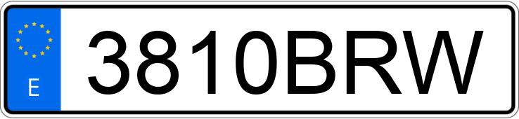Numer rejestracyjny 3810BRW posiada AUDI S3