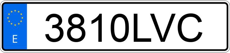 Le numéro d’enregistrement 3810LVC a SKODA KAROQ