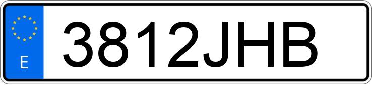 Numer rejestracyjny 3812JHB posiada TOYOTA YARIS