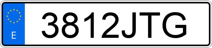 Numer rejestracyjny 3812JTG posiada FORD FIESTA
