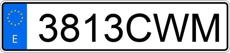 Registreringsnummeret 3813CWM har SKODA FABIA