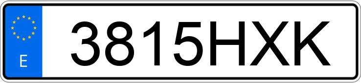 Numer rejestracyjny 3815HXK posiada TOYOTA AURIS