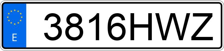 Numer rejestracyjny 3816HWZ posiada INFINITI Q50