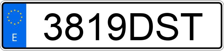 Numer rejestracyjny 3819DST posiada RENAULT SCENIC