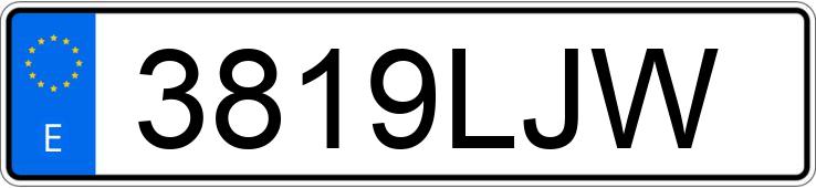 Numer rejestracyjny 3819LJW posiada NISSAN QASHQAI Numer rejestracyjny 3819LJW posiada NISSAN QASHQAI
