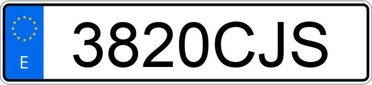 Numer rejestracyjny 3820CJS posiada OPEL VECTRA