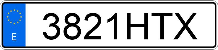 Numer rejestracyjny 3821HTX posiada BMW X1