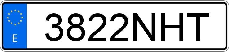 Numer rejestracyjny 3822NHT posiada FORD CUSTOM