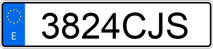 Numer rejestracyjny 3824CJS posiada PEUGEOT 307