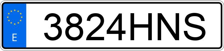 Numer rejestracyjny 3824HNS posiada FORD FIESTA