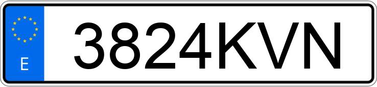 Numer rejestracyjny 3824KVN posiada MAZDA MX-5