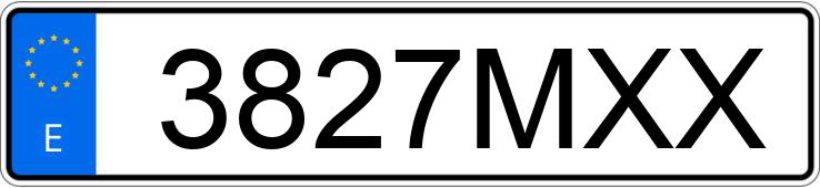 Numer rejestracyjny 3827MXX posiada BMW SERIE 2