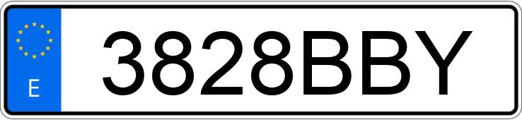 Numer rejestracyjny 3828BBY posiada MERCEDES SPRINTER