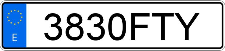 Numer rejestracyjny 3830FTY posiada TOYOTA COROLLA Numer rejestracyjny 3830FTY posiada TOYOTA COROLLA