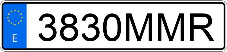 Numer rejestracyjny 3830MMR posiada SHERCO SE