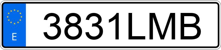 Numer rejestracyjny 3831LMB posiada LEXUS ES 300 H
