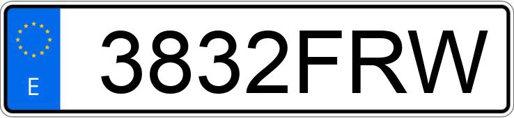 Numer rejestracyjny 3832FRW posiada MERCEDES C (204)