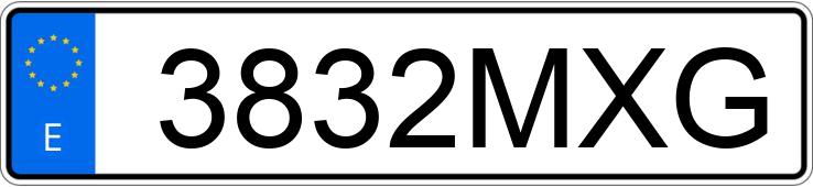 Numer rejestracyjny 3832MXG posiada CUPRA LEON