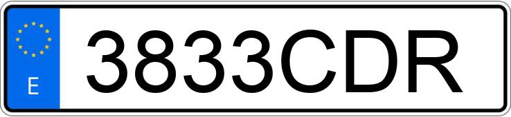 Numer rejestracyjny 3833CDR posiada BMW K 1200