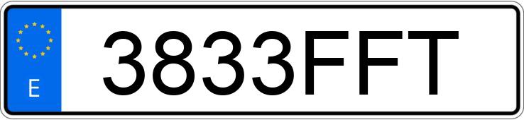 Numer rejestracyjny 3833FFT posiada OPEL CORSA