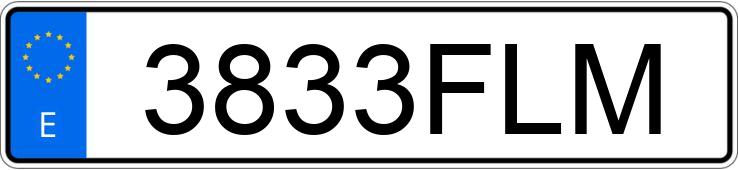 Numer rejestracyjny 3833FLM posiada DODGE CALIBER