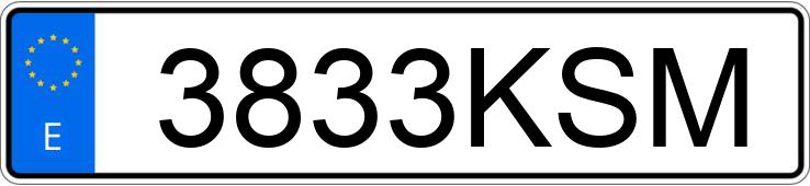 Numer rejestracyjny 3833KSM posiada CITROEN BERLINGO