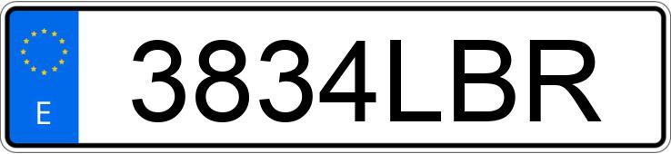 O número de registro 3834LBR tem DACIA DOKKER