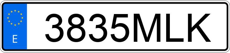 Numer rejestracyjny 3835MLK posiada PEUGEOT 3008