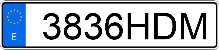 Numer rejestracyjny 3836HDM posiada SEAT IBIZA