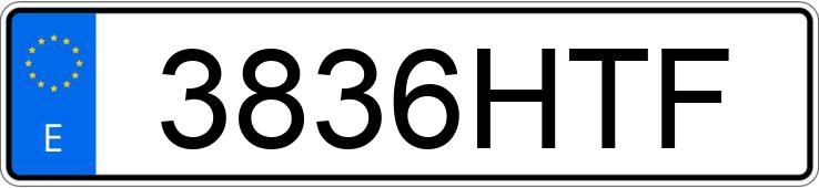 Numer rejestracyjny 3836HTF posiada PORSCHE CAYENNE