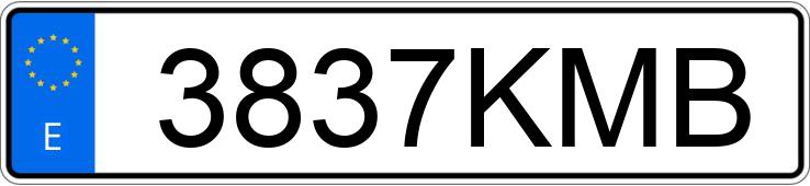 Numer rejestracyjny 3837KMB posiada FORD KA+