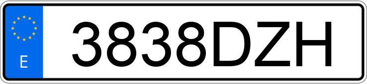 Numer rejestracyjny 3838DZH posiada FORD MONDEO