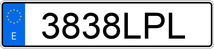 Numer rejestracyjny 3838LPL posiada MERCEDES CITAN