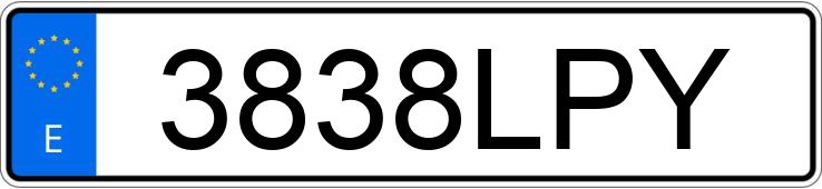 Numer rejestracyjny 3838LPY posiada BMW SERIE 4