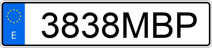 Numer rejestracyjny 3838MBP posiada MERCEDES GLC (253)