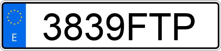 Registreringsnummeret 3839FTP har HONDA ACCORD