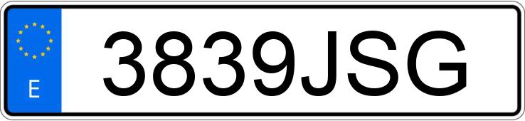 Numer rejestracyjny 3839JSG posiada MERCEDES E (212-207)