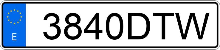 Numer rejestracyjny 3840DTW posiada VOLVO S40