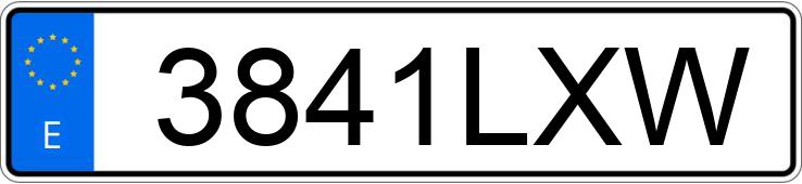 Numer rejestracyjny 3841LXW posiada AUDI RS3 SPORTBACK