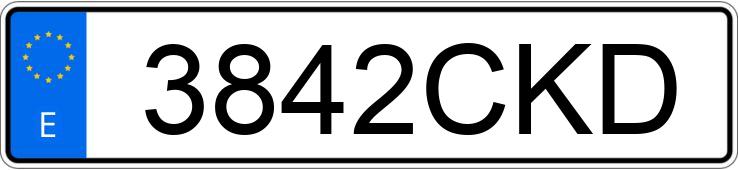 Numer rejestracyjny 3842CKD posiada BMW SERIE 3