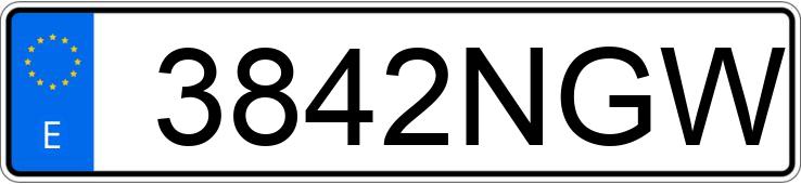 Numer rejestracyjny 3842NGW posiada DACIA BIGSTER