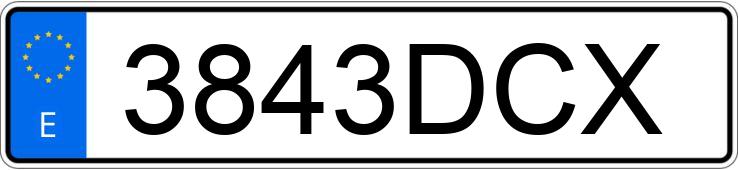 Numer rejestracyjny 3843DCX posiada FORD FOCUS