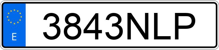 Numer rejestracyjny 3843NLP posiada AUDI Q7