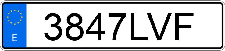 Numer rejestracyjny 3847LVF posiada MERCEDES VITO