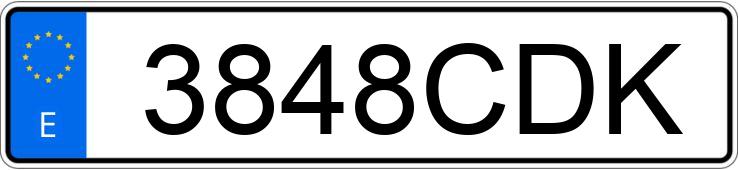 Numer rejestracyjny 3848CDK posiada AUDI A4
