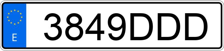 Numer rejestracyjny 3849DDD posiada FORD FOCUS