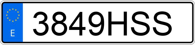 Numer rejestracyjny 3849HSS posiada VOLKSWAGEN CADDY