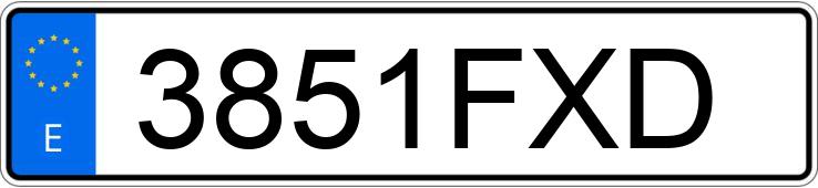 Numer rejestracyjny 3851FXD posiada BMW SERIE 3