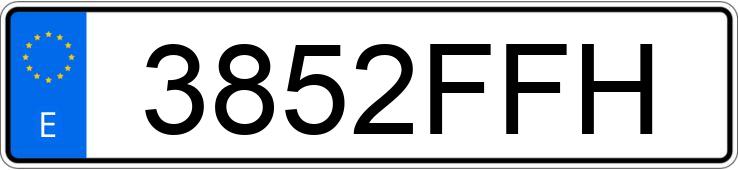 Numer rejestracyjny 3852FFH posiada OPEL ZAFIRA
